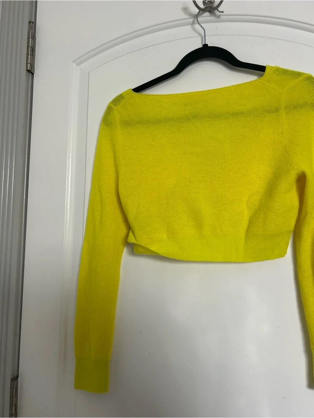 J. Crew Featherweight 100% cashmere cropped cardigan sweater Size S Preppy Chic